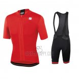 Sportful Cycling Jersey Bib Short 2020 Men Short Sleeve Red