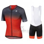 Sportful R&d Ultraskin Cycling Jersey Bib Short 2017 Men Short Sleeve Red and Gray