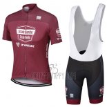 Strade Cycling Jersey Bib Short 2017 Short Sleeve Bianche Trek Red