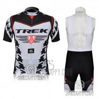 Trek Cycling Jersey Bib Short 2010 Short Sleeve Black and White