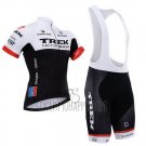 Trek Factory Racing Cycling Jersey Bib Short 2015 Short Sleeve White and Black