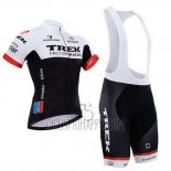 Trek Factory Racing Cycling Jersey Bib Short 2015 Short Sleeve White and Black