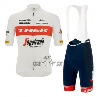 Trek Segafredo Cycling Jersey Bib Short 2023 Men Short Sleeve White
