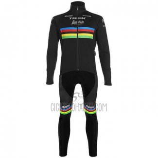 UCI Mondo Campione Trek Segafredo Cycling Jersey Bib Tight 2020 Men Long Sleeve Black
