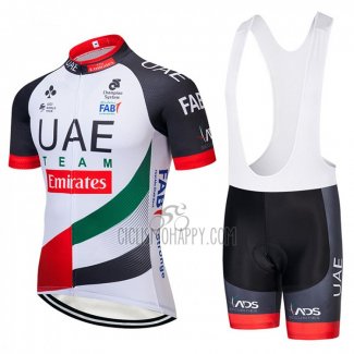 UCI World Champion UAE Cycling Jersey Bib Short 2018 Short Sleeve White