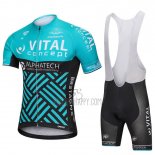 Vital Concept Alphatech Cycling Jersey Bib Short 2018 Men Short Sleeve Blue and Black
