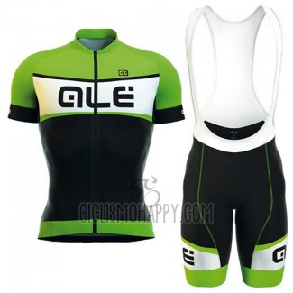 ALE Cycling Jersey Bib Short 2016 Men Short Sleeve Black and Green