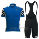 ALE Cycling Jersey Bib Short 2016 Men Short Sleeve Blue and White