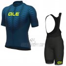 ALE Cycling Jersey Bib Short 2022 Men Short Sleeve Blue