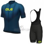 ALE Cycling Jersey Bib Short 2022 Men Short Sleeve Blue