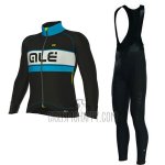 ALE Cycling Jersey Bib Tight 2017 Men Long Sleeve Bering Light Blue and Black