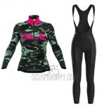 ALE Cycling Jersey Bib Tight 2017 Women Long Sleeve Camo Black