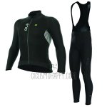ALE Nordik Cycling Jersey Bib Tight 2017 Men Long Sleeve Black