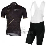 Abu Dhabi Tour Cycling Jersey Bib Short 2017 Men Short Sleeve Black