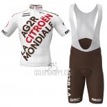 Ag2r Citroen Team Cycling Jersey Bib Short 2023 Short Sleeve White Black