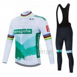 Bora-Hansgrone Cycling Jersey Bib Tight 2021 Long Sleeve White Green