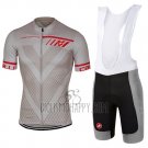 Castelli Cycling Jersey Bib Short 2017 Men Short Sleeve Silver