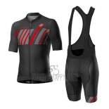 Castelli Cycling Jersey Bib Short 2020 Men Short Sleeve Black Gray Red