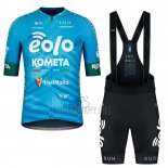 Eolo Kometa Cycling Jersey Bib Short 2023 Men Short Sleeve Blue