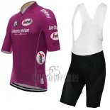 Giro D'italy Cycling Jersey Bib Short 2017 Men Short Sleeve Fuchsia