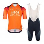 INEOS Grenadiers Cycling Jersey Bib Short 2023 Short Sleeve Orange