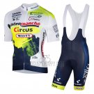 Intermarche Circus Wanty Cycling Jersey Bib Short 2023 Short Sleeve White Yellow