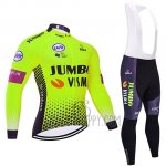 Jumbo Visma Cycling Jersey Bib Tight 2019 Long Sleeve Green Black