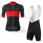 Lecol Cycling Jersey Bib Short 2019 Men Short Sleeve Black Red