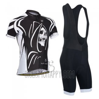 Monton Cycling Jersey Bib Short 2014 Men Short Sleeve White and Black