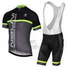 Nalini Brivio Cycling Jersey Bib Short 2017 Men Short Sleeve Black and Gray