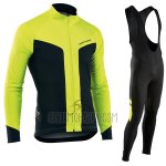 Nalini Northwave Cycling Jersey Bib Tight 2017 Men Long Sleeve Yellow and Black