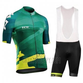 Northwave Cycling Jersey Bib Short 2018 Men Short Sleeve Blade Green