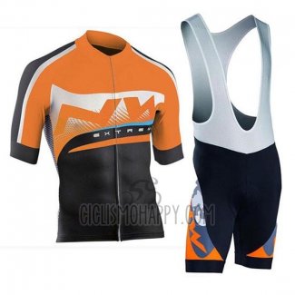Northwave Cycling Jersey Bib Short 2019 Men Short Sleeve Orange Silver Black