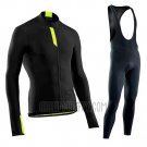 Northwave Cycling Jersey Bib Tight 2019 Men Long Sleeve Negro Green