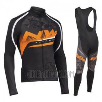 Northwave Cycling Jersey Bib Tight 2019 Men Long Sleeve Orange Black