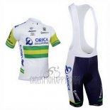 Orica GreenEDGE Cycling Jersey Bib Short 2013 Short Sleeve White