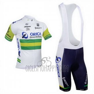 Orica GreenEDGE Cycling Jersey Bib Short 2013 Short Sleeve White