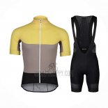 POC Cycling Jersey Bib Short 2021 Men Short Sleeve Yellow