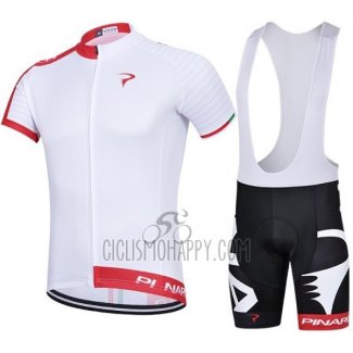 Pinarello Cycling Jersey Bib Short 2018 Men Short Sleeve White Red