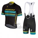 Specialized Cycling Jersey Bib Short 2018 Men Short Sleeve Black Blue Yellow