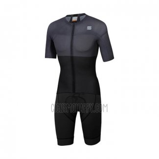 Sportful Cycling Jersey Bib Short 2021 Men Short Sleeve Black Gray