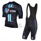Team DSM Firmenich Cycling Jersey Bib Short 2023 Short Sleeve Dark Blue