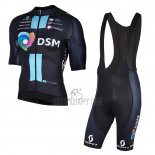 Team DSM Firmenich Cycling Jersey Bib Short 2023 Short Sleeve Dark Blue