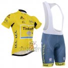 Tinkoff Lider Cycling Jersey Bib Short 2016 Men Short Sleeve Yellow and Black