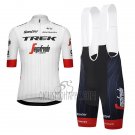 Trek Segafredo Cycling Jersey Bib Short 2018 Short Sleeve Tour de France White Red