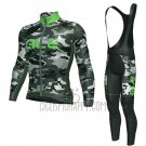 ALE Cycling Jersey Bib Tight 2016 Men Long Sleeve Green and Black