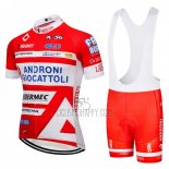 Androni Giocattoli Cycling Jersey Bib Short 2018 Men Short Sleeve Orange and White