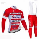 Androni Giocattoli Cycling Jersey Bib Tight 2019 Men Long Sleeve Red White