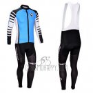 Assos Cycling Jersey Bib Tight 2013 Men Long Sleeve Sky Blue and Black