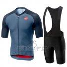 Castelli Aero Race Cycling Jersey Bib Short 2019 Men Short Sleeve Blue Red